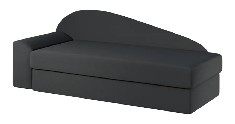 MELISA rošt, válenda celočalouněná, provedení levé, látka BEST 06 - látka tmavě šedý melír